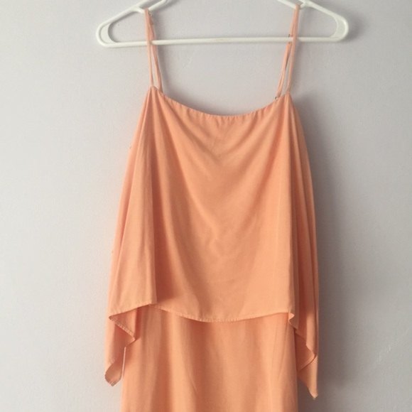 NWT Splendid Rosette Voile Popover Dress Peach XS - Picture 3 of 10